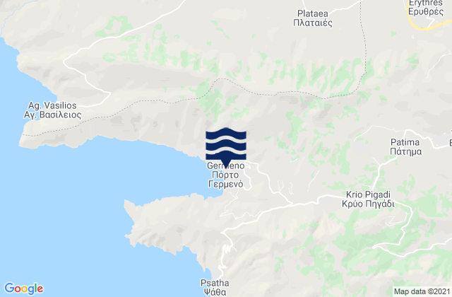 Vilia, Greece tide times map