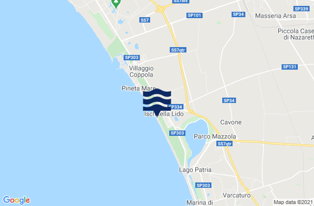 Villa Literno, Italy tide times map
