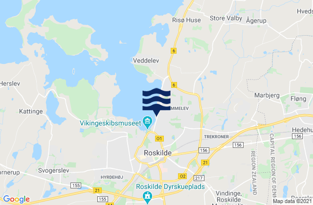 Vindinge, Denmark tide times map