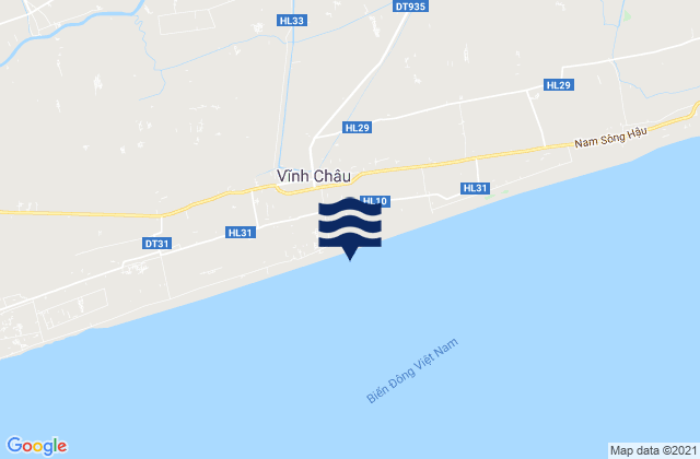 Vinh Chau, Vietnam tide times map