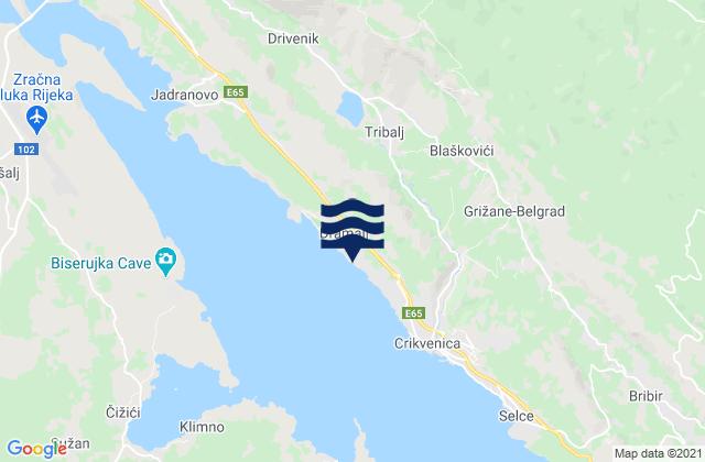 Vinodolska opcina, Croatia tide times map