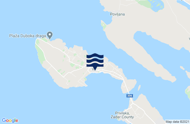 Vir, Croatia tide times map