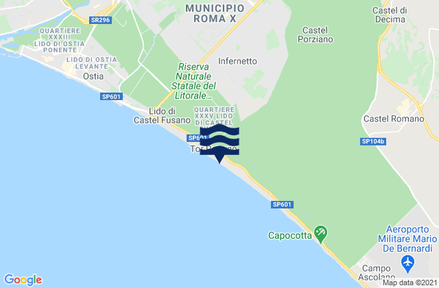 Vitinia, Italy tide times map