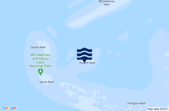 Vlasoff Cay, Australia tide times map