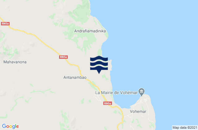 Vohemar, Madagascar tide times map