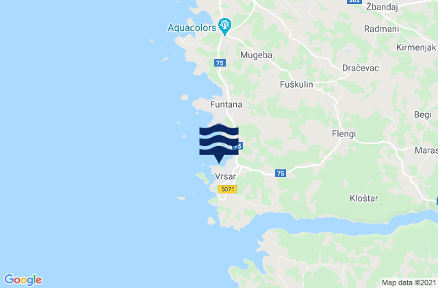 Vrsar-Orsera, Croatia tide times map