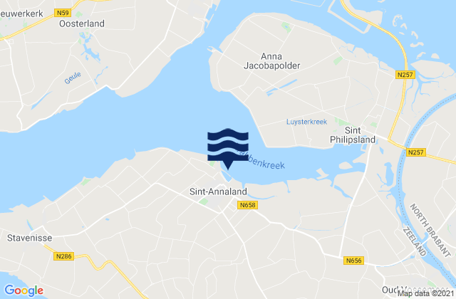 W.s.v. St. Annaland, Netherlands tide times map