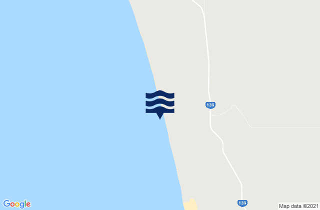 Wagoe Beach, Australia tide times map