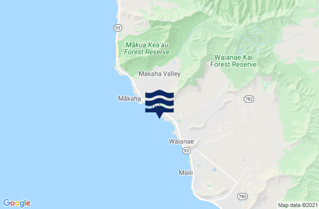 Waianae Pokai Bay, United States tide chart map