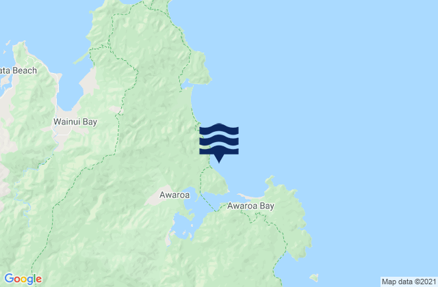 Waiharakeke Bay Abel Tasman, New Zealand tide times map