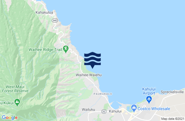 Waihee-Waiehu, United States tide chart map