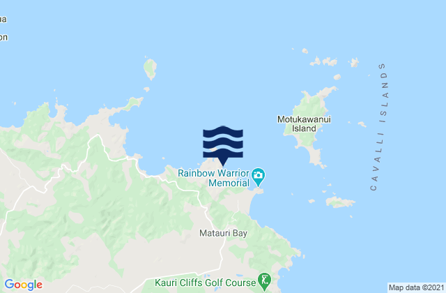 Waiheke Bay, New Zealand tide times map