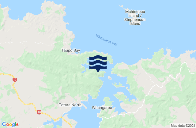Waihi Bay, New Zealand tide times map