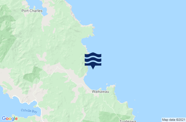 Waikawau Bay, New Zealand tide times map