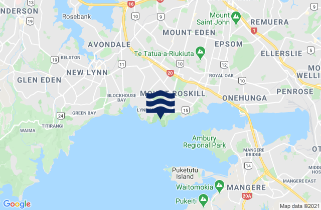Waikowhai Bay, New Zealand tide times map