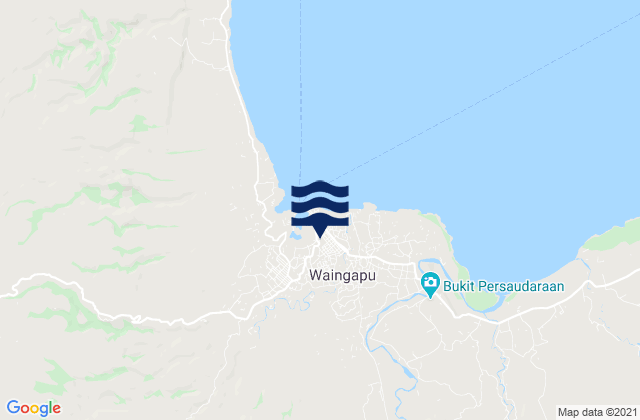 Waingapu, Indonesia tide times map