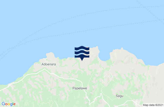 Wainira, Indonesia tide times map