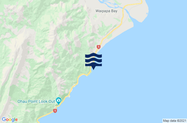 Waipapa Bay, New Zealand tide times map
