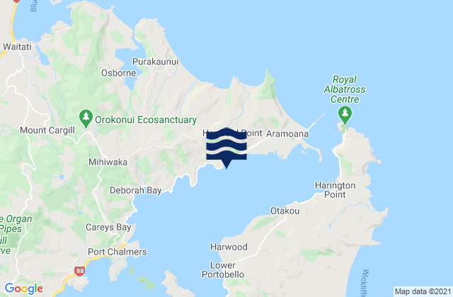 Waipuna Bay, New Zealand tide times map