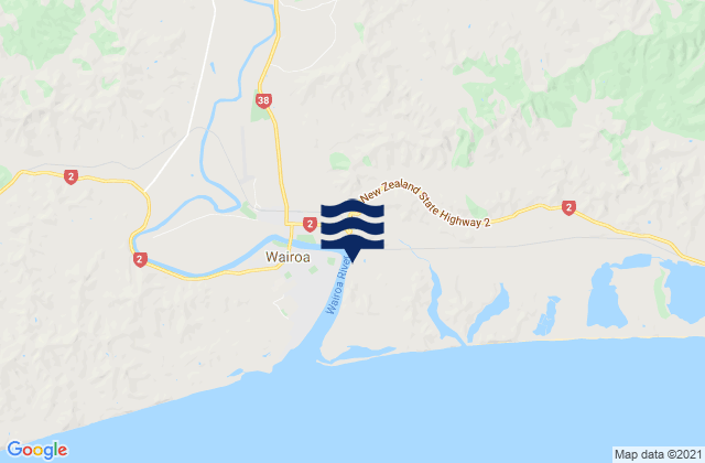 Wairoa District, New Zealand tide times map