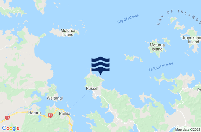 Waitata Bay, New Zealand tide times map