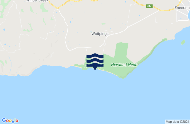 Waitpinga Beach, Australia tide times map