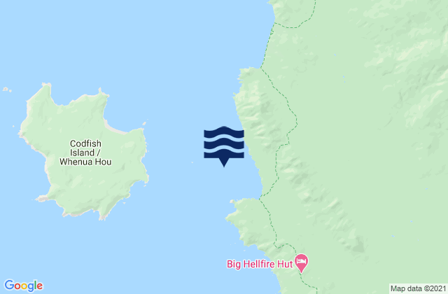 Waituna Bay, New Zealand tide times map