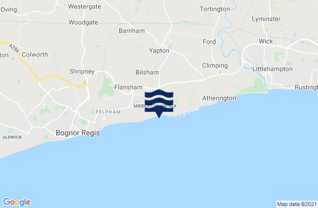 Walberton, United Kingdom tide times map