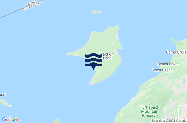 Waldron Island Puget Sound, United States tide chart map