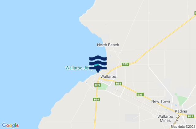 Wallaroo Port, Australia tide times map