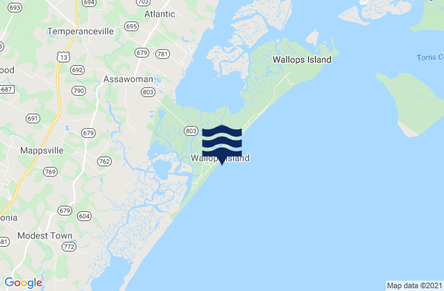 Wallops Island, United States tide chart map