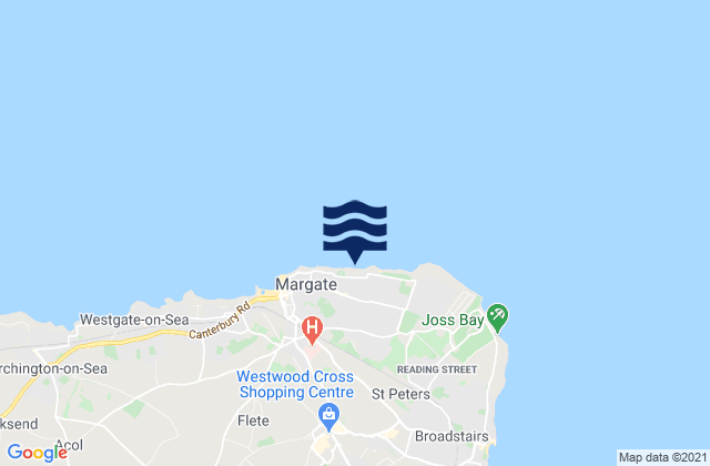 Walpole Bay Beach, United Kingdom tide times map