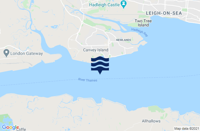 Wansbeck Estuary, United Kingdom tide times map