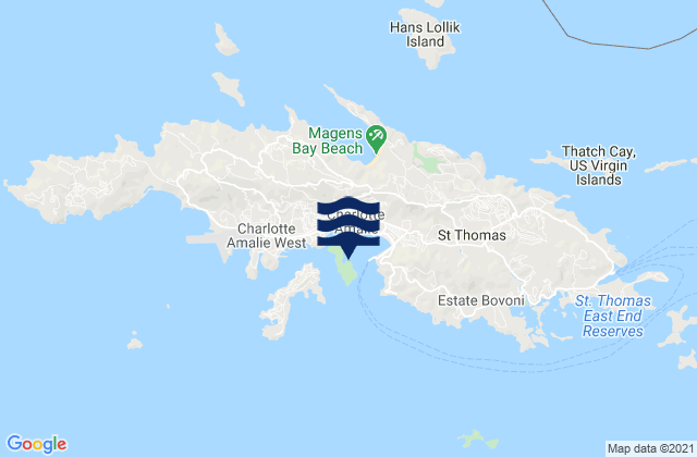 Water Island, U.S. Virgin Islands tide times map