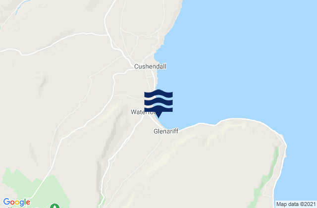 Waterfoot Beach, United Kingdom tide times map