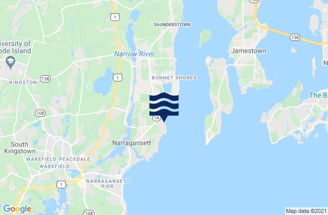 Watson Pier (Boston Neck), United States tide chart map