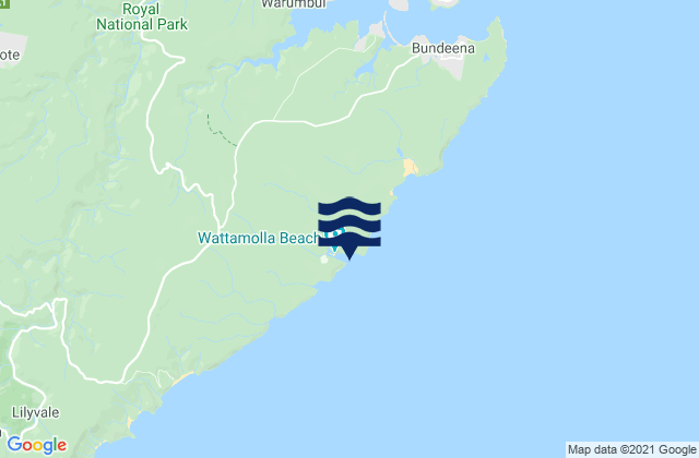 Wattamolla Beach, Australia tide times map