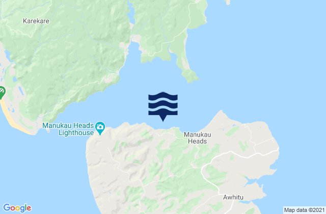 Wattle Bay, New Zealand tide times map