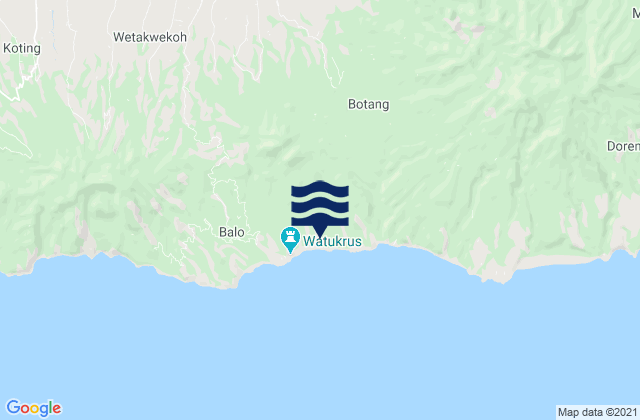Watublapi, Indonesia tide times map