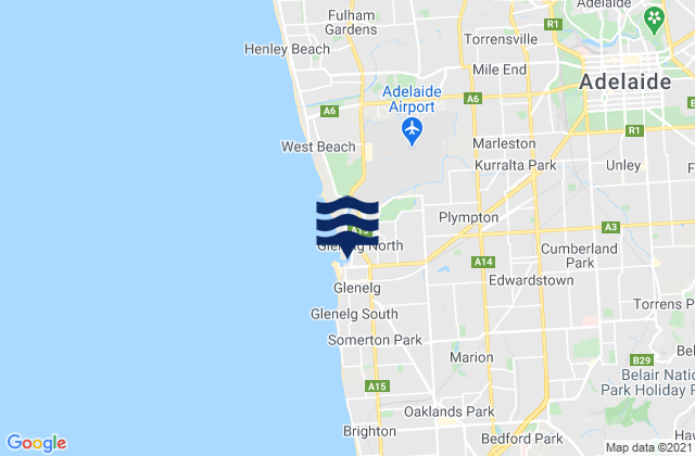 Wayville, Australia tide times map