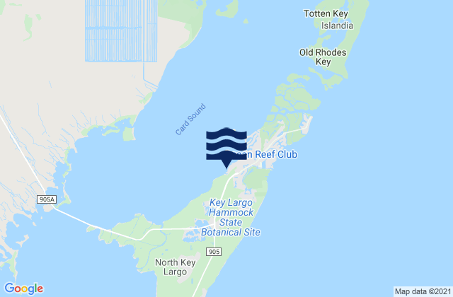 Wednesday Point Key Largo Card Sound, United States tide chart map