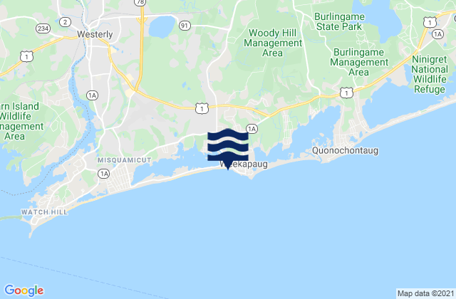 Weekapaug Point (Block Island Sound), United States tide chart map