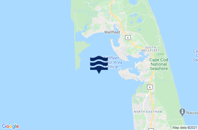 Wellfleet Harbor, United States tide chart map