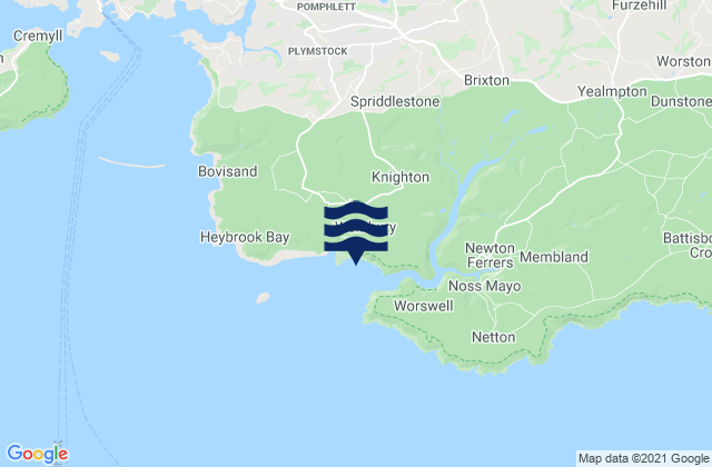 Wembury, United Kingdom tide times map