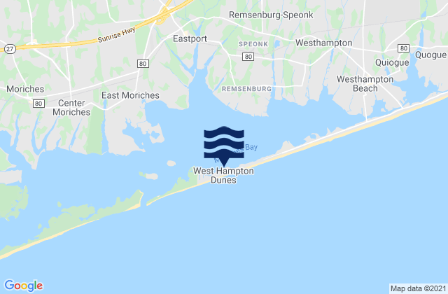 West Hampton Dunes, United States tide chart map