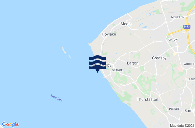 West Kirby, United Kingdom tide times map