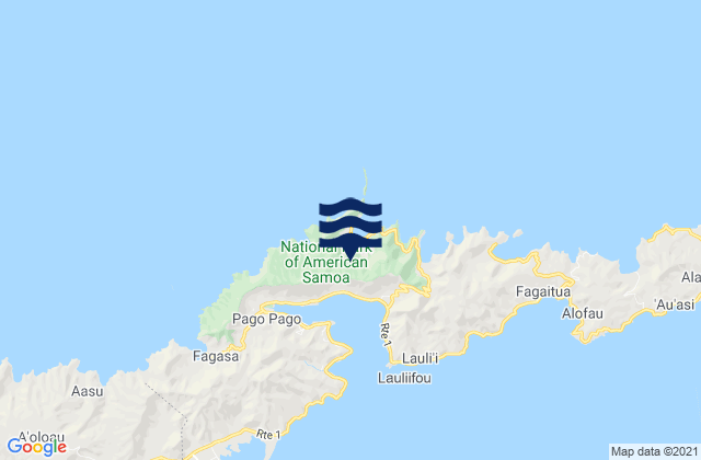 West Vaifanua County (historical), American Samoa tide times map