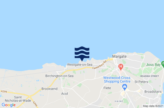 Westgate on Sea, United Kingdom tide times map