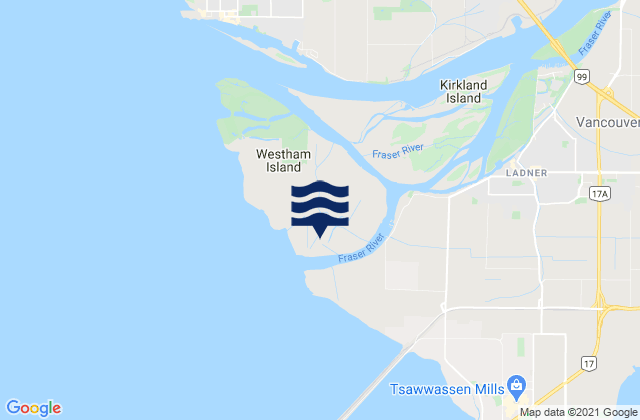 Westham Island, Canada tide times map