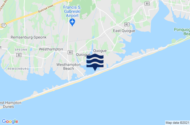 Westhampton Beach, United States tide chart map